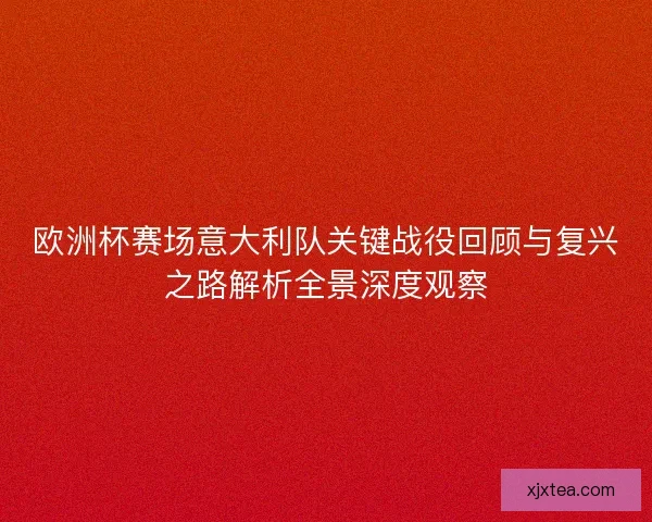 欧洲杯赛场意大利队关键战役回顾与复兴之路解析全景深度观察